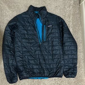 Patagonia men’s nanopuff pullover half zip